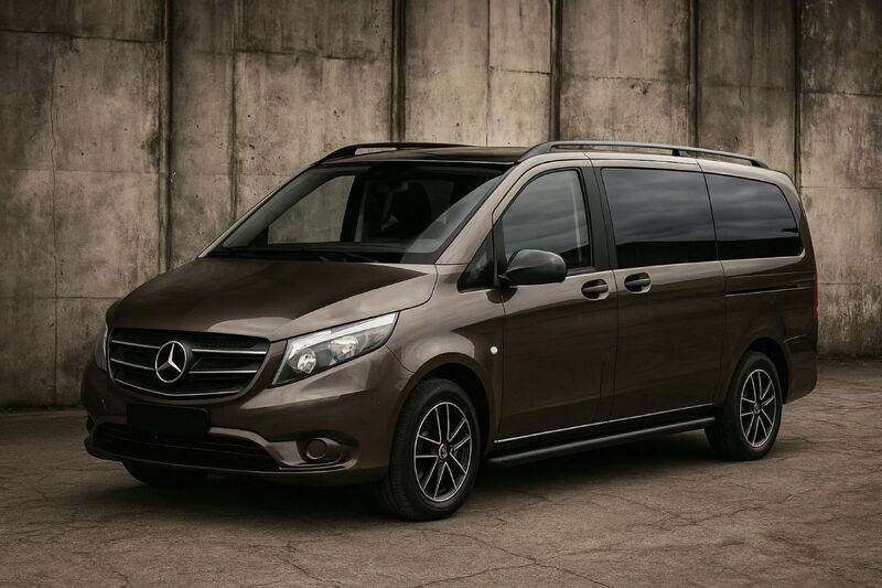 Sidebars ZWART voor Vito en V-klasse L1/L2 wb 320